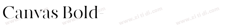 Canvas Bold字体转换